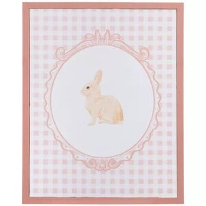 Bunny & Gingham Wood Wall Decor